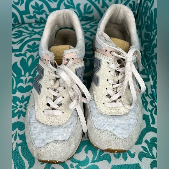 New Balance 574 Peach, Gray, Tan Neutral Sneakers Size 7.5 - Picture 8 of 12